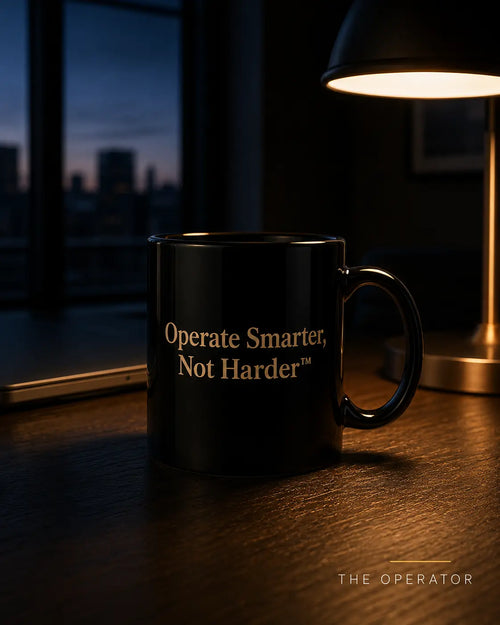 Operate Smarter Not Harder Mug — Signature Executive Ceramic Coffee Mug for Entrepreneurs | LUMENORA