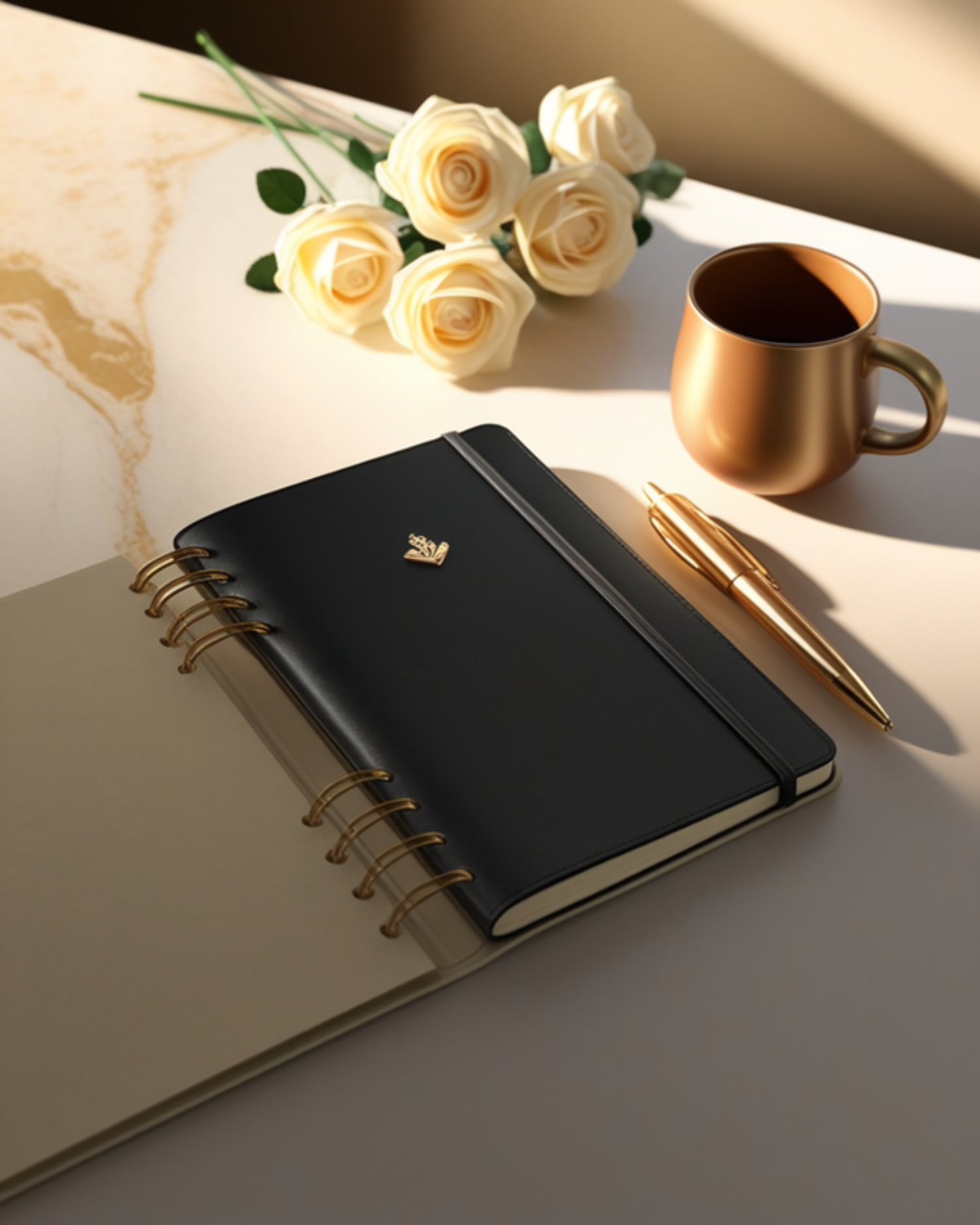 Foundations collection - quiet luxury flat lay, no text