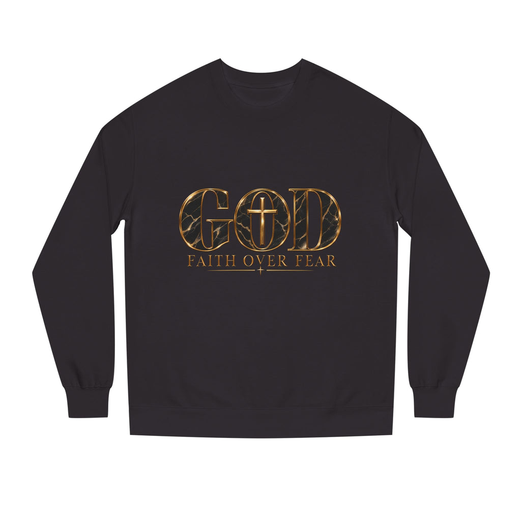 GOD Faith Over Fear Crewneck Sweatshirt — Christian Streetwear for Men