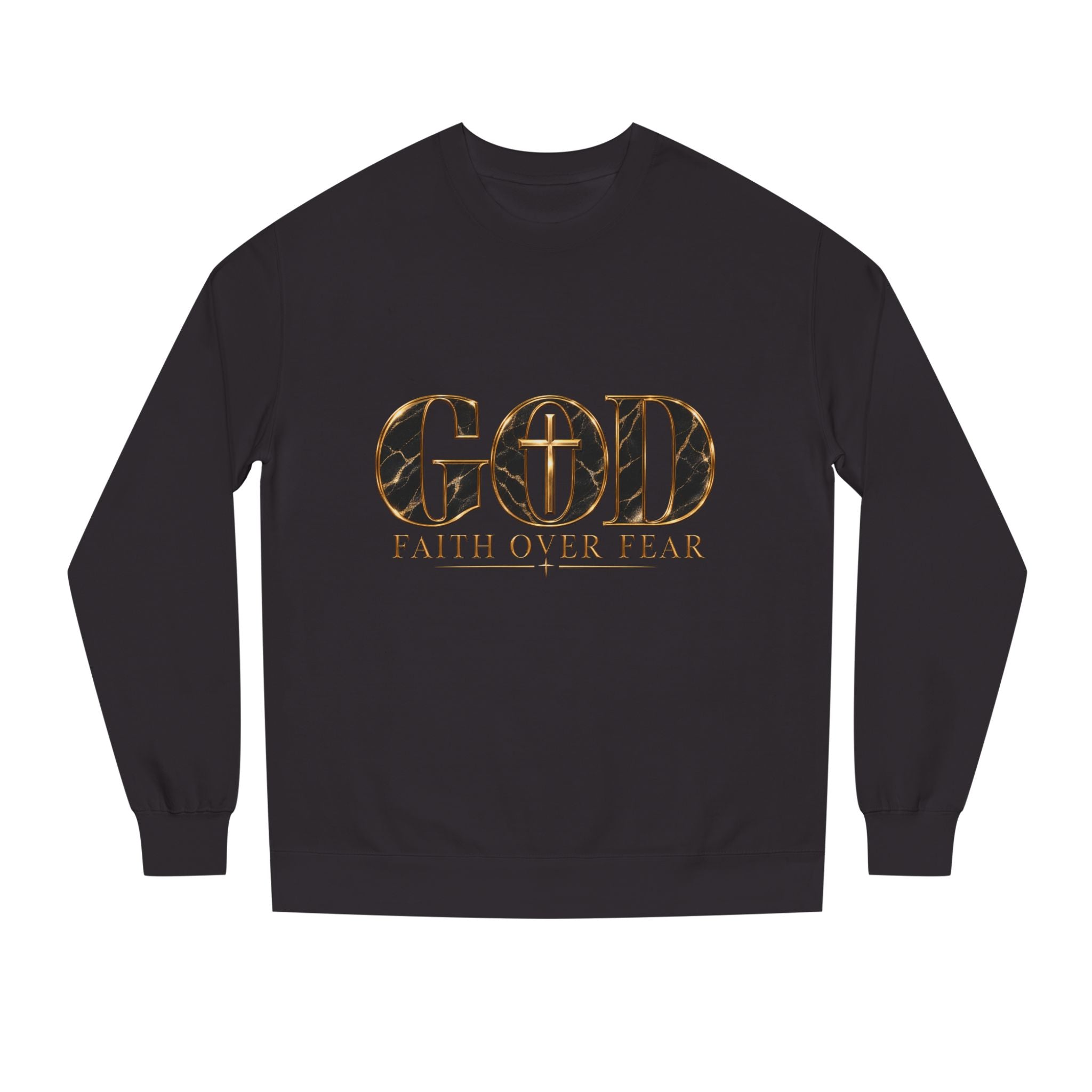 GOD Faith Over Fear Crewneck Sweatshirt — Christian Streetwear for Men