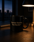 Operate Smarter Not Harder Mug — Signature Executive Ceramic Coffee Mug for Entrepreneurs | LUMENORA
