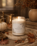 White Sage & Lavender Soy Candle — 9oz Scented Jar (Relaxing Aromatherapy)
