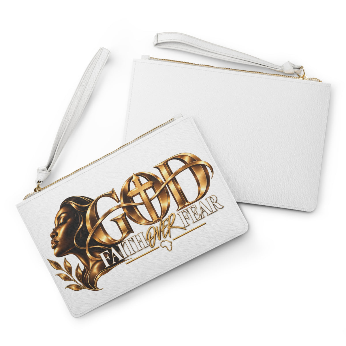 GOD Faith Over Fear Wristlet Clutch — Christian Accessories for Women